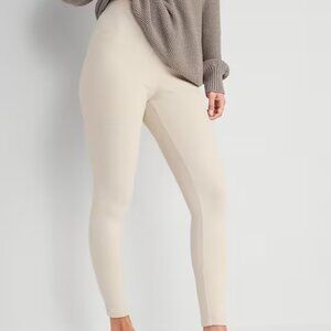 NEW Old Navy Wish Bone High Waisted Fleece Lined Fashion Layering Leggings